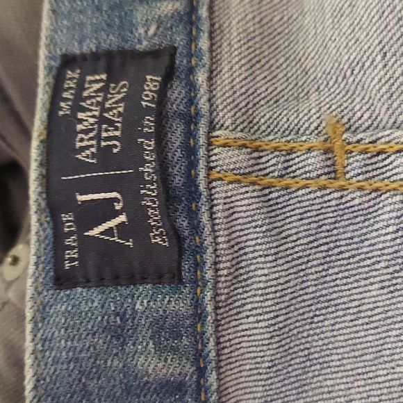 Armani Jeans Mens 33x32 Med Blue Straight Work School Date - Picture 5 of 8